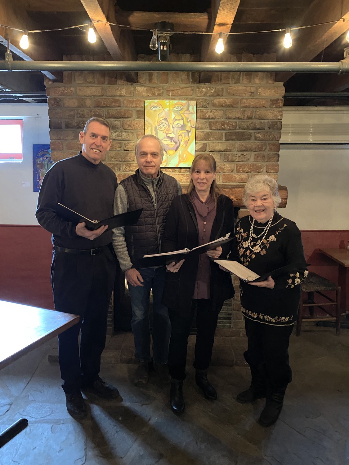 On Saturday, March 26, the letters of Milton Bailey will be read. Pictured are some of those involved in the project: Darren Fouse, left; Jeffrey Stocker; Linda Fields and Pat Corcoran.